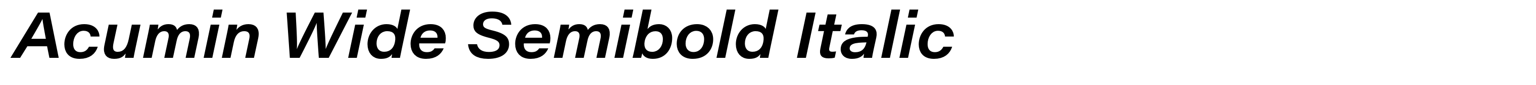 Acumin Wide Semibold Italic